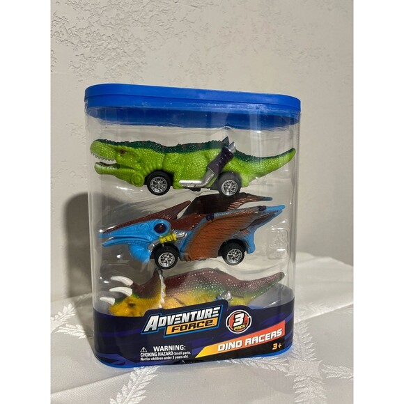 ADVENTURE FORCE 3 PACK DINO RACERS. NEW - Picture 2 of 6